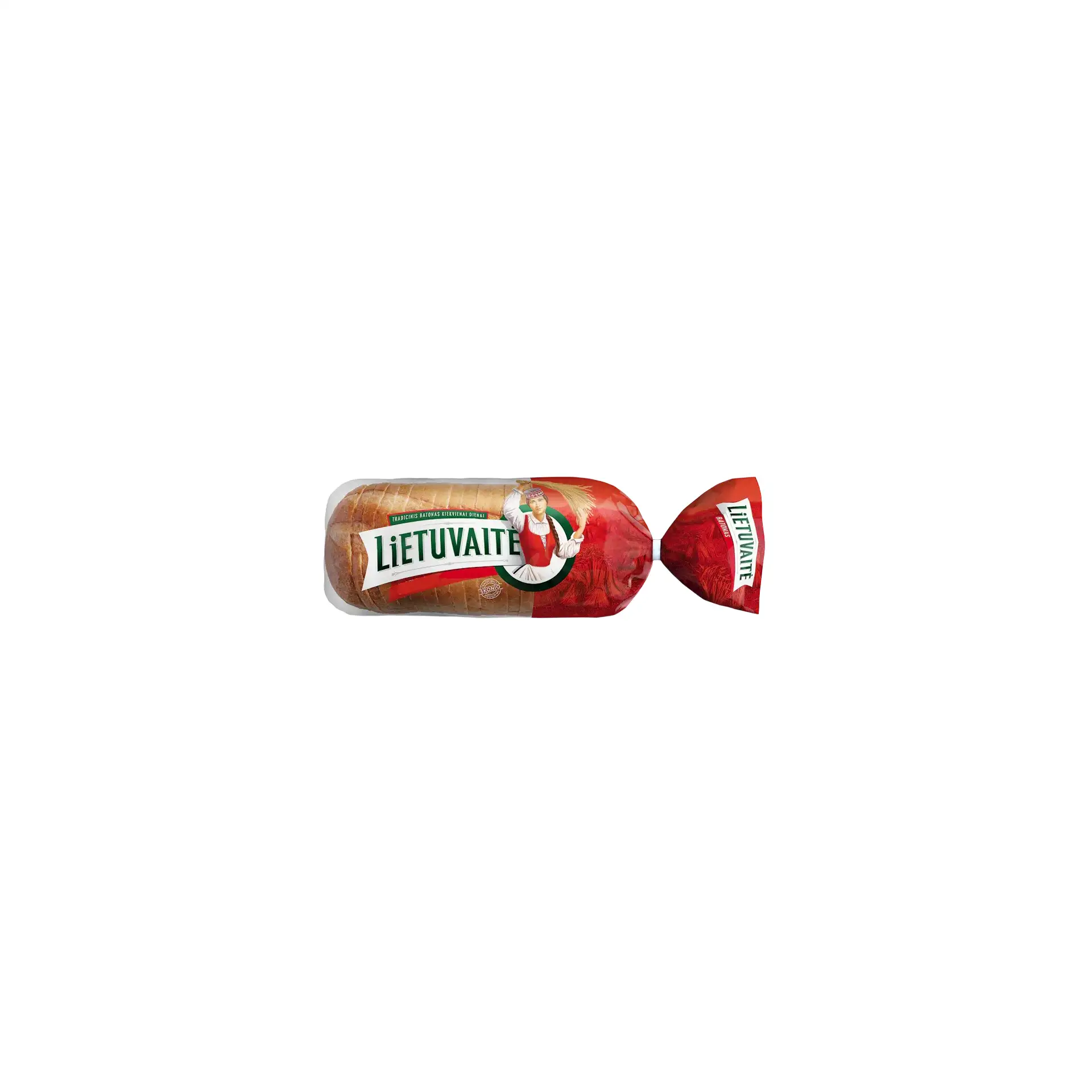 BREAD LIETUVAITE BATON WHEAT SLICED 5/350GR LITHUANIA N218081