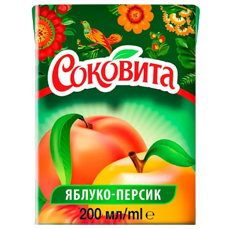 JUICE APPLE&PEACH 27/0.2L SOKOVITA