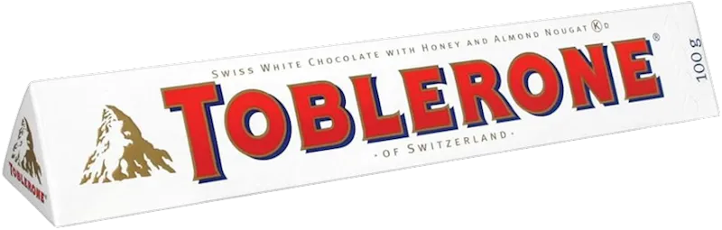 CHOCOLATE BAR WHITE TOBLERONE HONEY ALMOND&NOUGAT 20/100GR SWITZERLAND 7622200433988