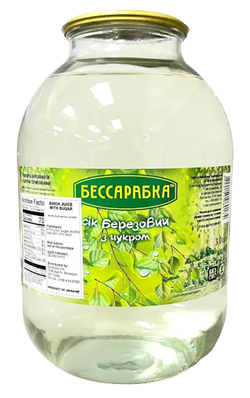 JUICE BIRCH W/SUGAR 4/3L BESSARABKA UKRAINE