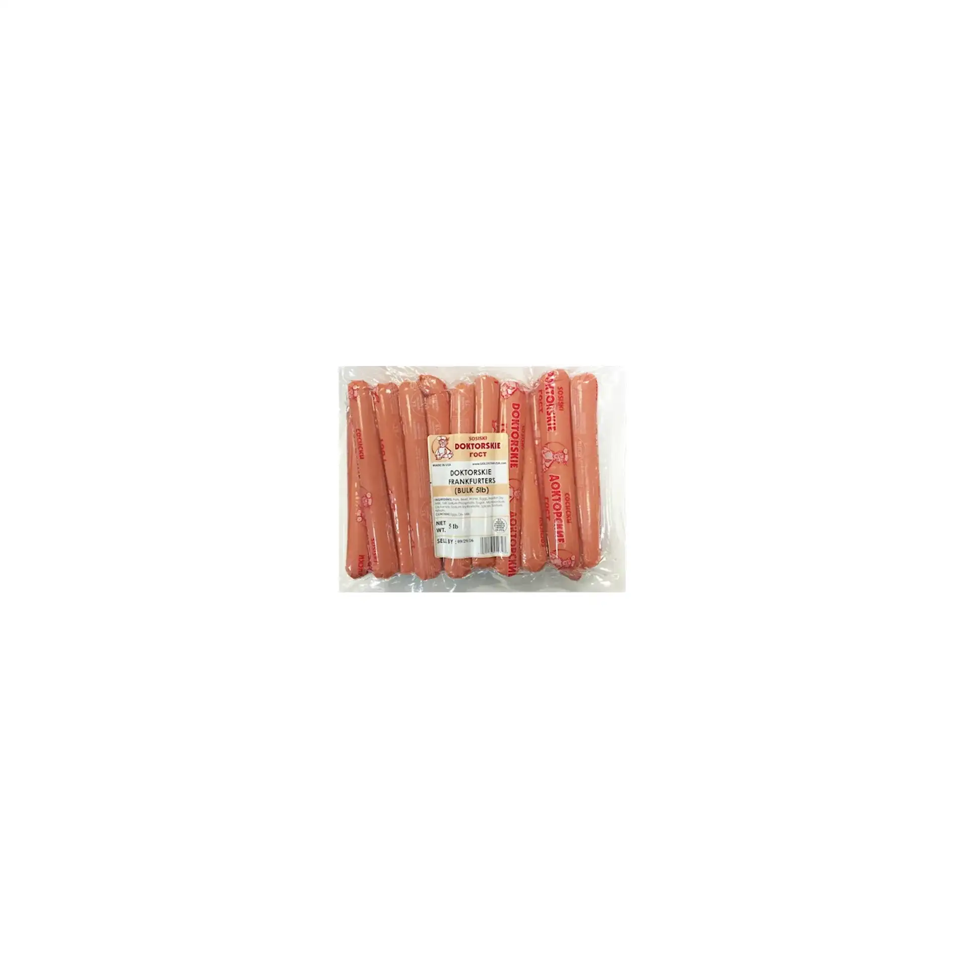 SOSISKI DOKTORSKIE BULK 1/5 LB GS N92072/SOSD-96
022034400000