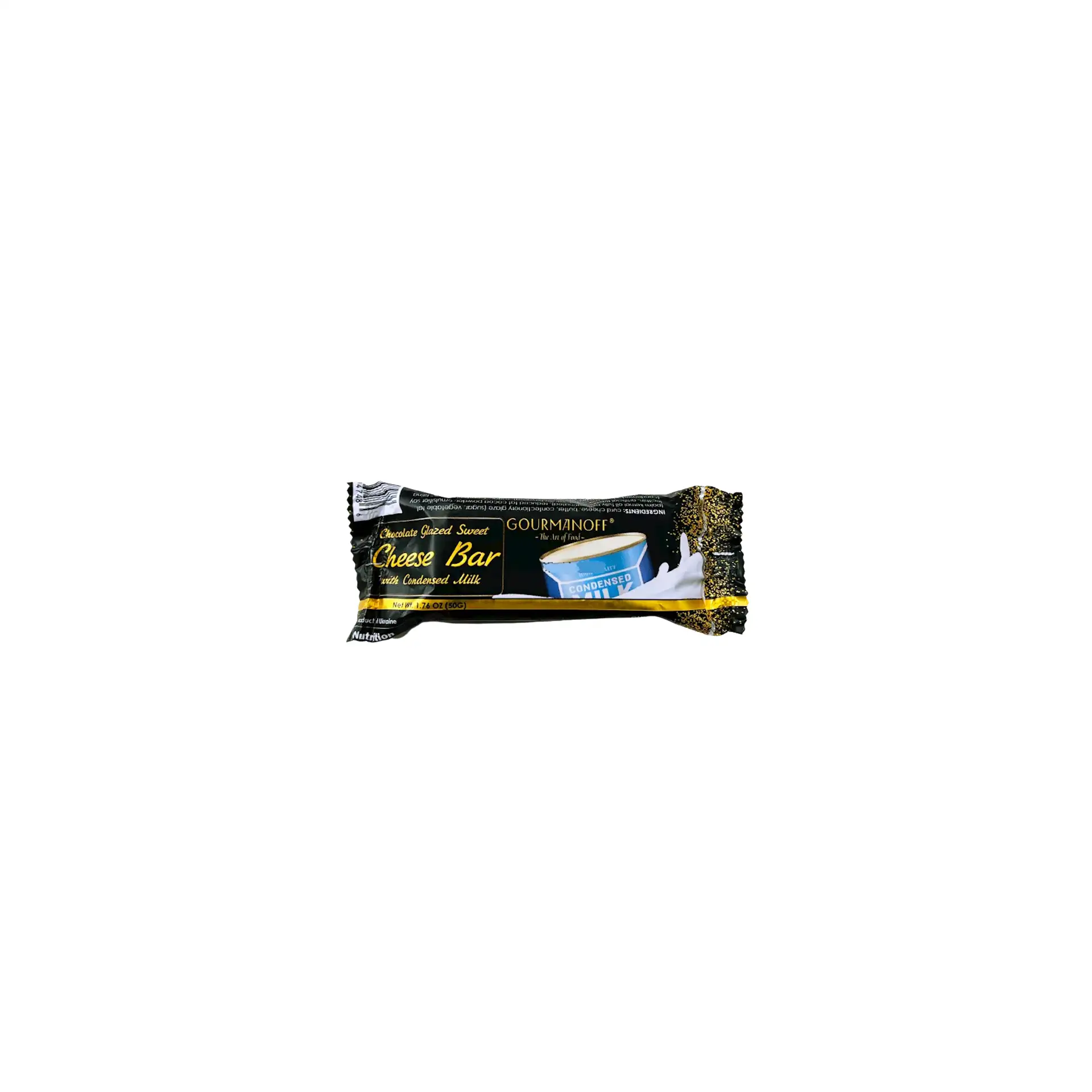 CHEESE BAR CONDENSED MILK 26% GLAZED 24/50GR GOURMANOFF N7486