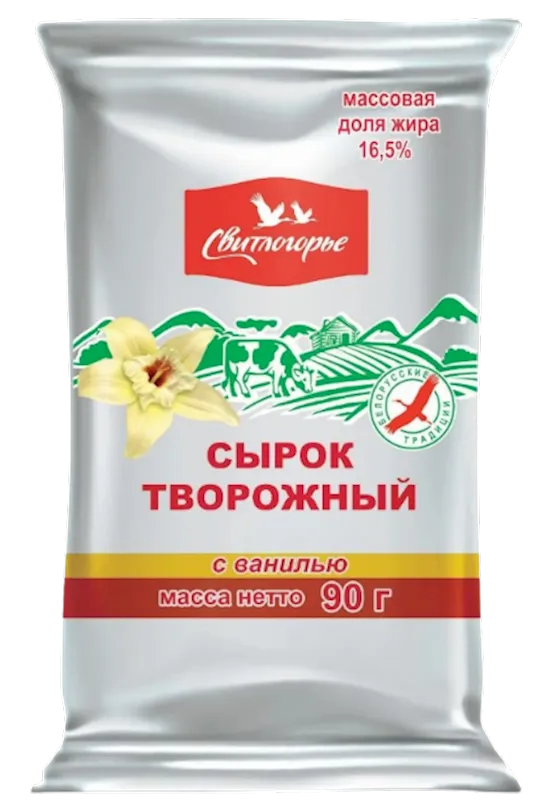 CHEESE MASSA W/VANILLA 16.5% 6/90GR SVETLOGORYE RUSSIA  N121