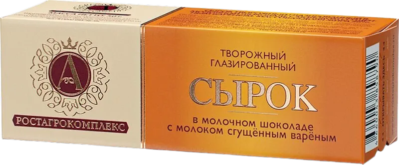 CHEESE BAR W/BOILED CONDENSED MILK 26% GLAZED MILK CHOCO BOXED 12/50GR ROSTAGROKOMPLEX N8797
