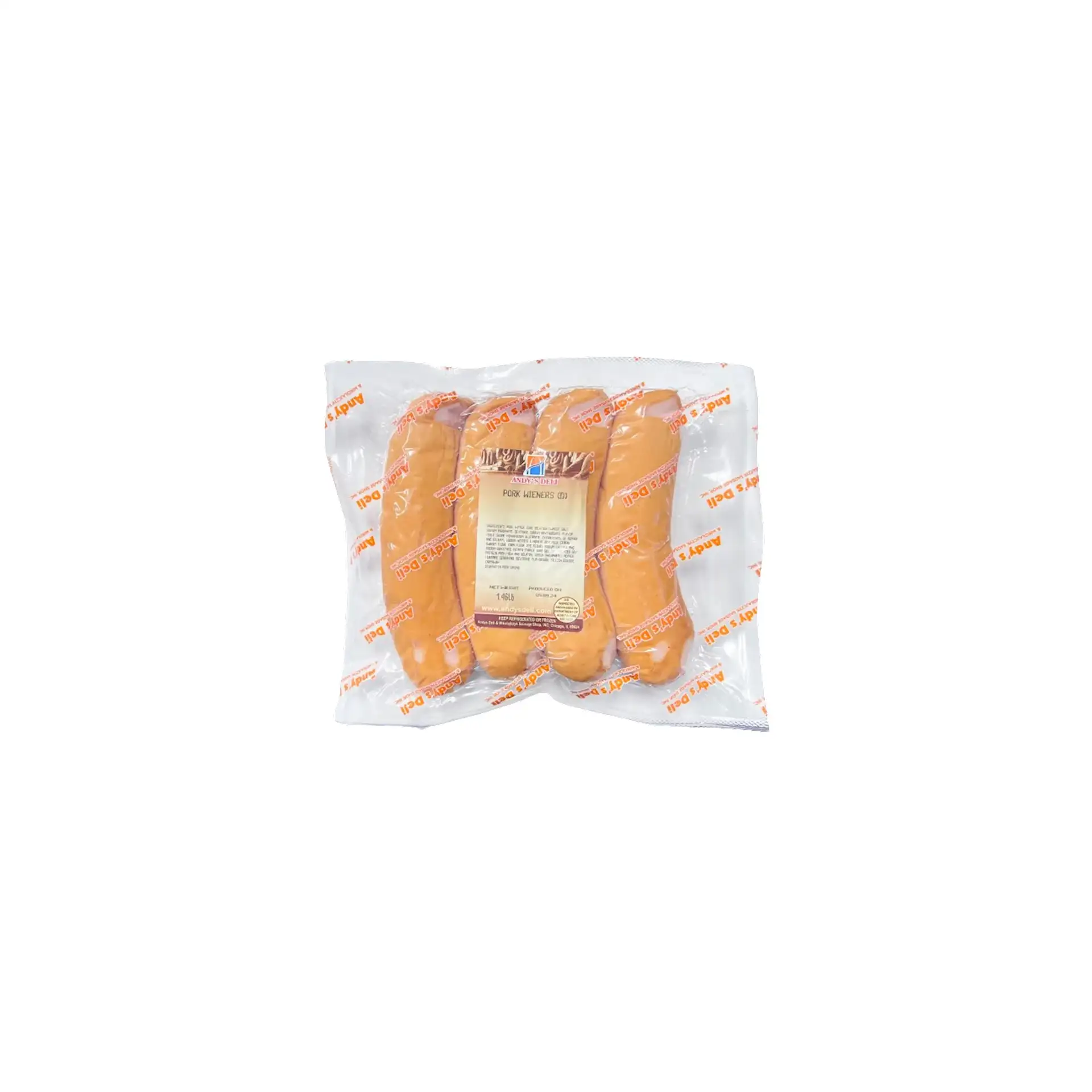 KNOCKWURST PORK SMOKED (D) 1LB / PAROWKI WEDZONE 33/40LB PRE PACK ANDY'S N1377