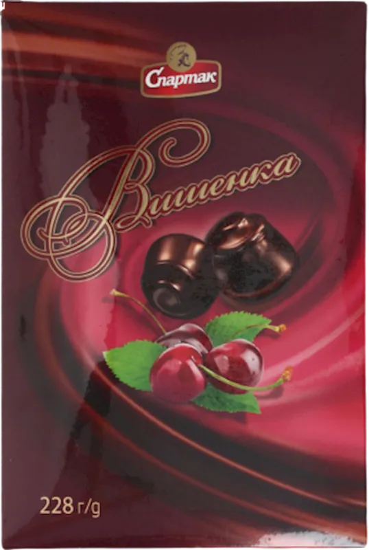 CANDIES BOXED CHOCOLATE CHERRY FLAVOR 8/228GR SPARTAK N10070