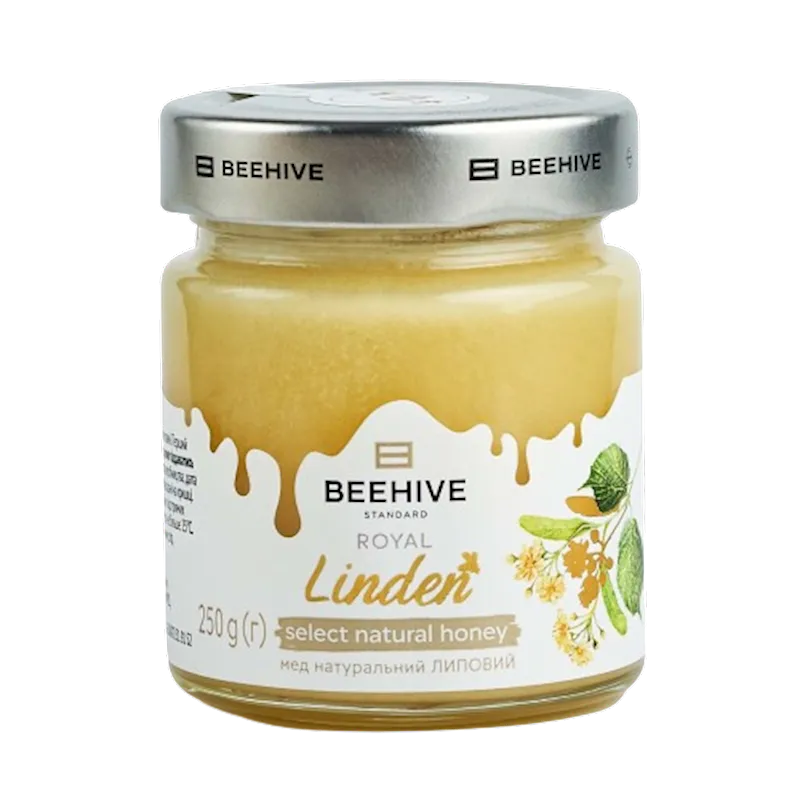 HONEY LINDEN 8/250GR GLASS BEEHIVE UKRAINE #15