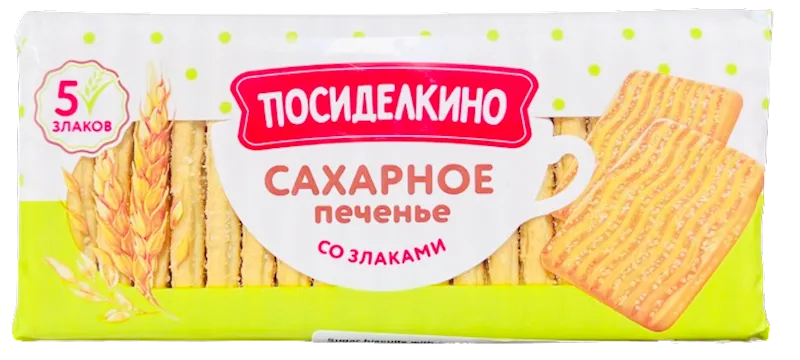 D- COOKIES SUGAR WITH CEREALS 12/380GR POSIDELKINO N977