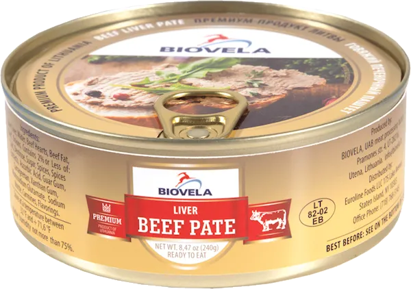 D- PATE BEEF LIVER 24/240GR BIOVELA LITHUANIA