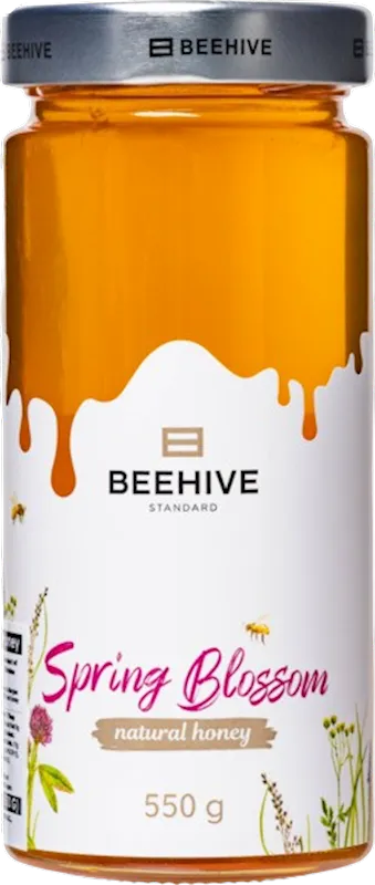 HONEY SPRING  BLOSSOM/POLYFLOWER 8/550GR GLASS BEEHIVE #1 UKRAINE N30471 4820208361903