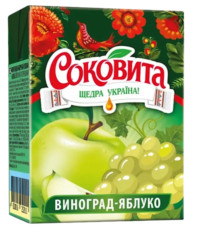 JUICE APPLE&GRAPE 27/0.2L SOKOVITA