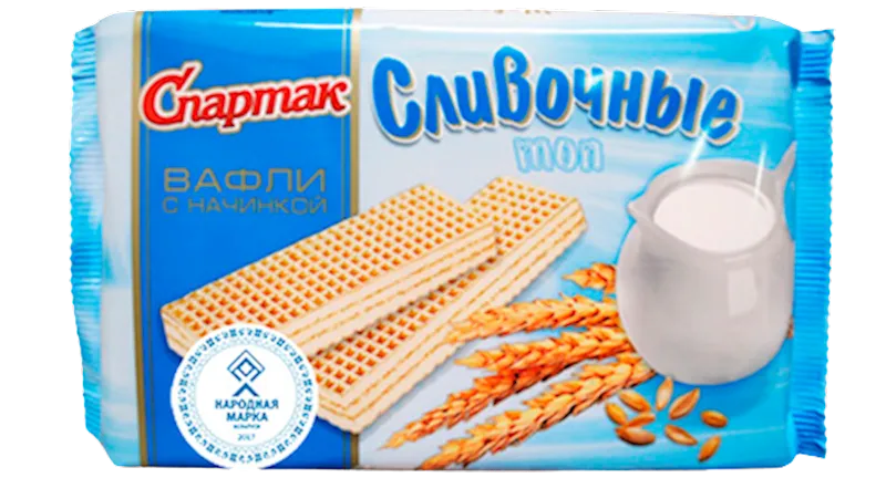 WAFFLES SLIVOCHNIE 18/216GR FLOW PACK SPARTAK N8589/9945