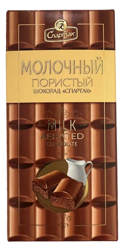 CHOCOLATE AERATED MILK 13/70GR SPARTAK N9951