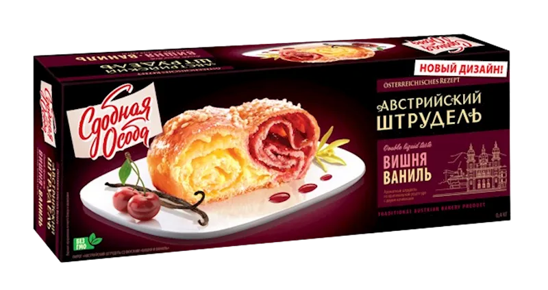 STRUDEL  AUSTRIAN CHERRY&VANILLA 6/400GR CHEREMUSHKI N31268/#16