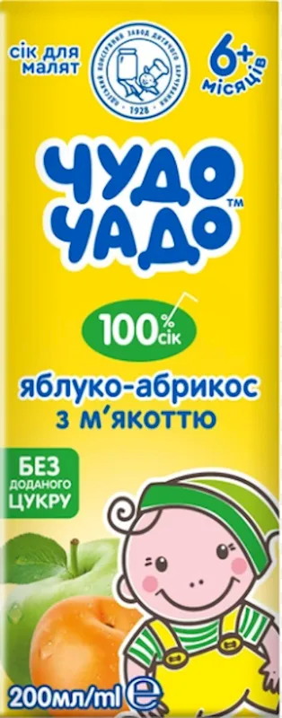 JUICE APPLE&APRICOT W/PULP 18/0.2L CHUDO CHADO