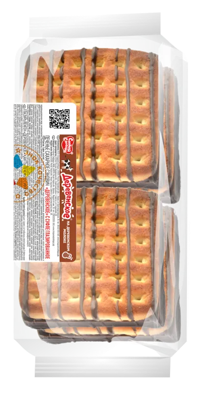 COOKIES DEREVENSKOE W/SOUFFLE CHOCO GLAZED 16/170GR SLADKAYA SLOBODA N23370