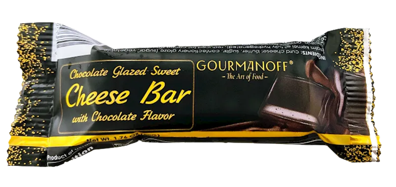 CHEESE BAR COCOA 26% GLAZED 24/50GR GOURMANOFF N7370