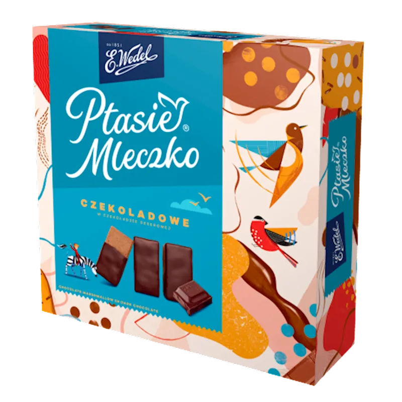 CANDIES BOXED PTASIE MLECZKO DARK CHOCOLATE FLAVOR 18/340GR E.WEDEL N2100023