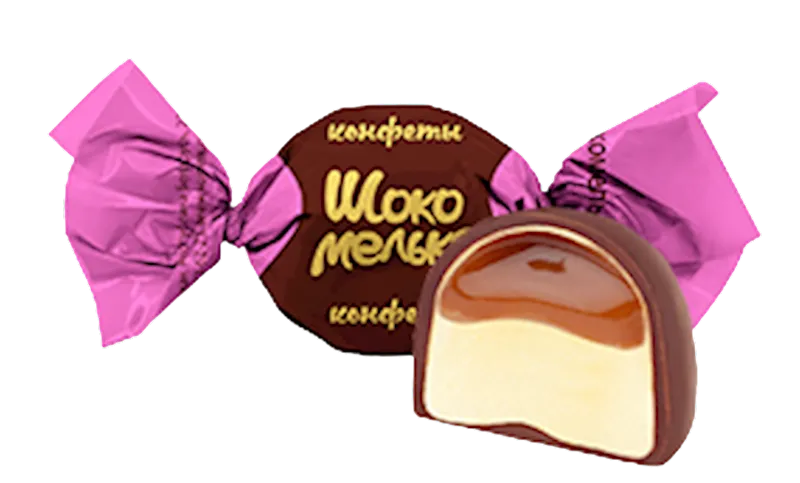 CANDIES LOOSE GLAZED SHOKOMELKA NOUGAT 1/8.8LB KOMMUNARKA NCW1 N455