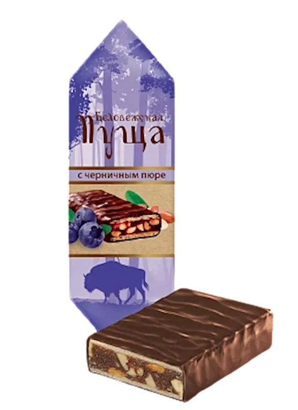 CANDIES LOOSE CHOCOLATE BELOVEZHSKAYA PUSHA W/BLUEBERRY PUREE 1/6.6LB KOMMUNARKA NCW6 N476