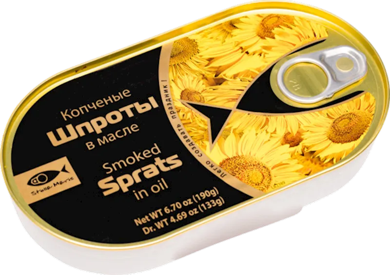 D- SPRATS SMOKED IN OIL KOSHER 36/190GR GAMMA-A KOSHER