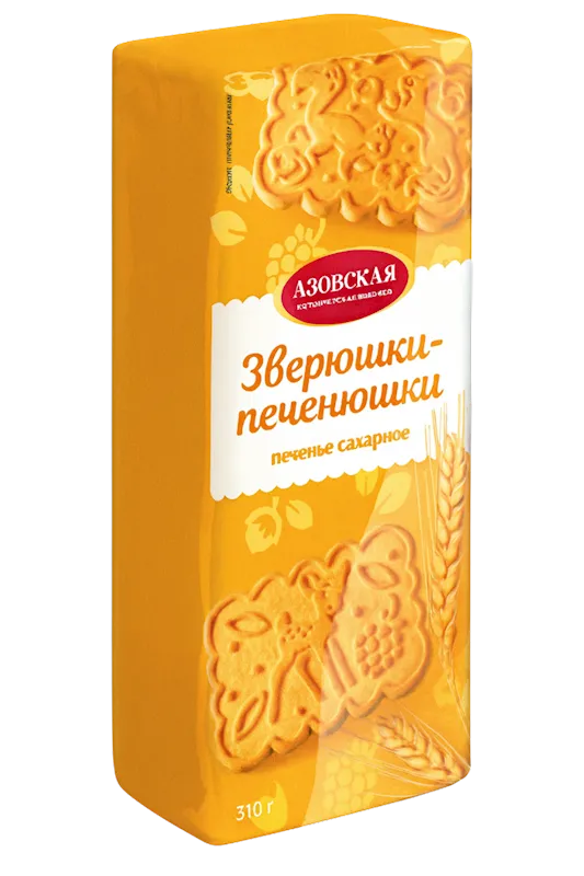 SUGAR COOKIES ANIMALS  15/300GR AZOVSKAYA