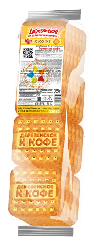 COOKIES SUGAR DEREVENSKOE FOR COFFEE 18/355GR SLADKAYA SLOBODA N23690