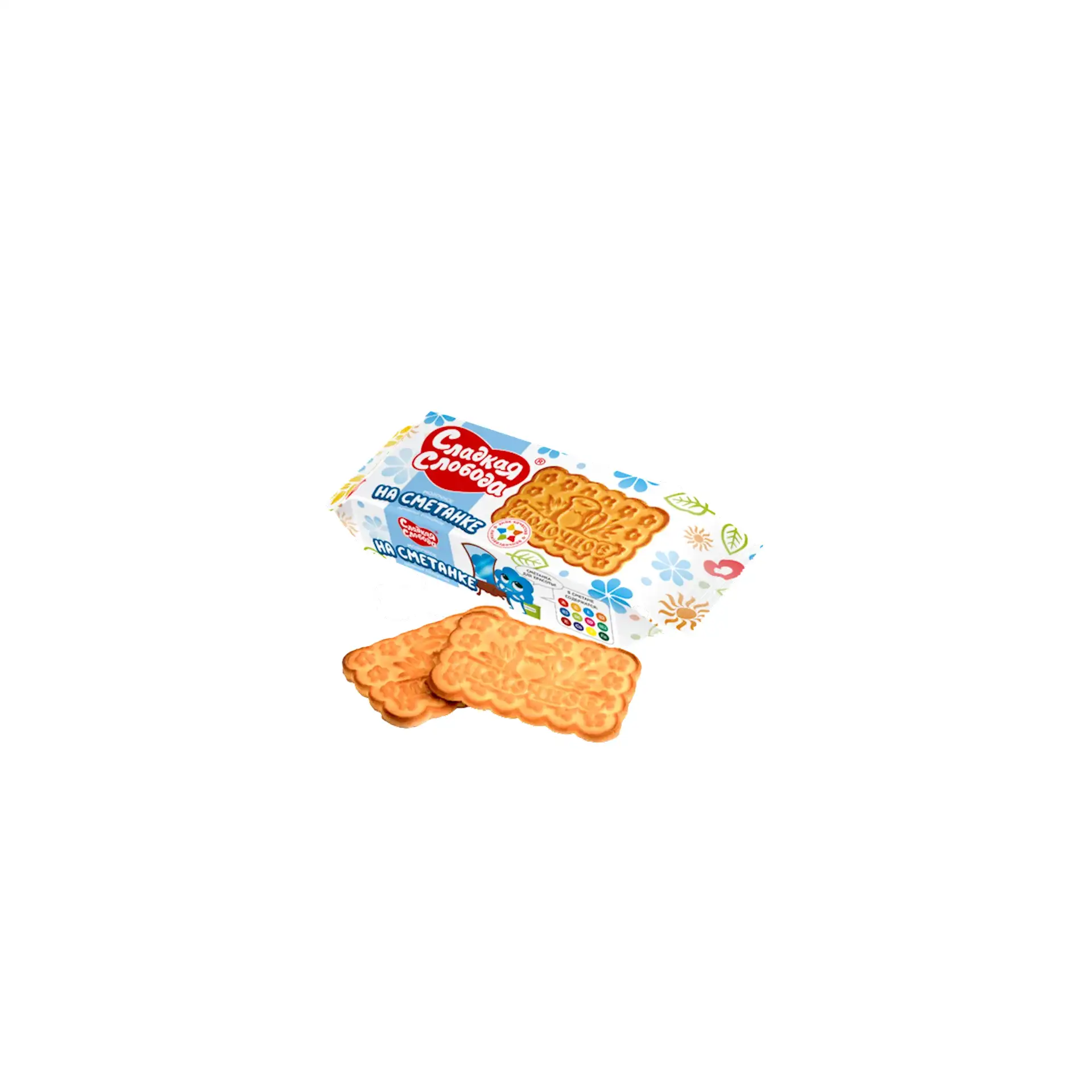 COOKIES MOLOCHNOE SUGAR W/SOUR CREAM 24/270GR SLADKAYA SLOBODA N08080 / 08660