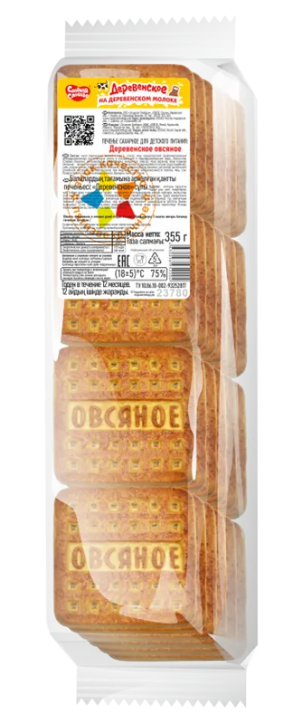 COOKIES OATMEAL DEREVENSKOE 21/355GR SLADKAYA SLOBODA N23780