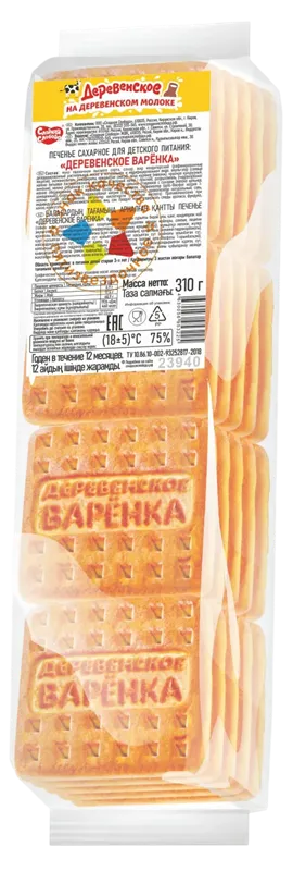 COOKIES SUGAR DEREVENSKOE W/CARAMEL FLAVOR 12/310GR SLADKAYA SLOBODA N23940