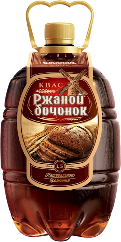 KVAS RZHANOY BOCHONOK CLARIFIED 6/1.5L ZAVOD TREHSOSNENSKIY RUSSIA