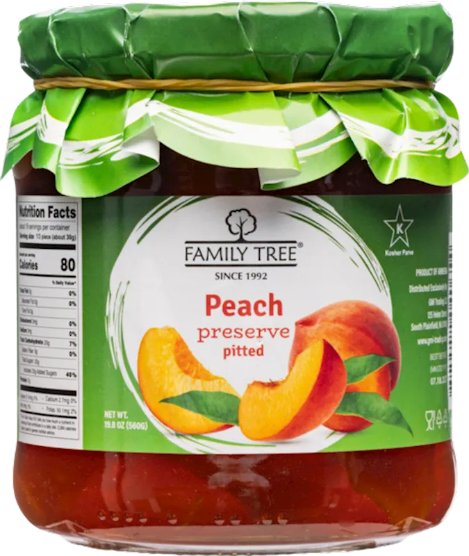 PRESERVES PEACH 12/560GR FAMILY TREE N65