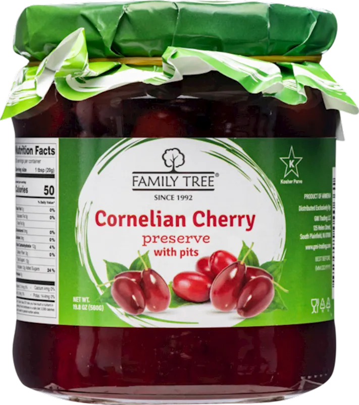 PRESERVES CORNELIAN CHERRY (KIZIL) 12/560GR FAMILY TREE N66