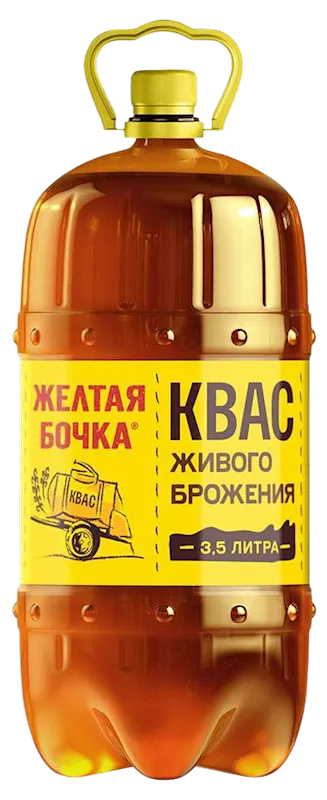 KVAS ZHELTAYA BOCHKA 4/3.5L ZAVOD TREHSOSNENSKIY RUSSIA