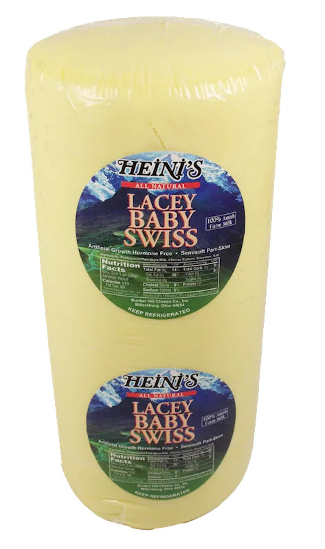 D- CHEESE BABY LACEY SWISS LOAF 1/12.5 LB HEINI'S N42043/02713
