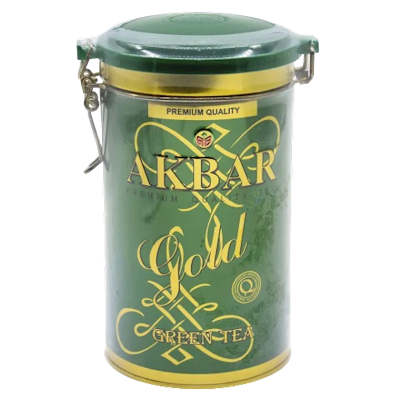 TEA AKBAR GREEN LEAF GOLD TIN 24/275GR SRI-LANKA