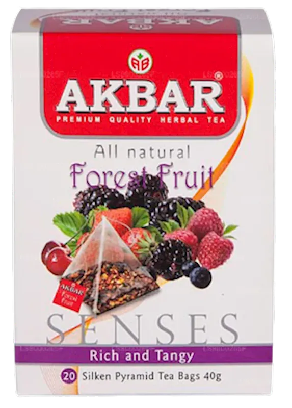 D- TEA  AKBAR HERBAL FOREST FRUIT PYRAMIDS 10/(20X2GR) SRI-LANKA