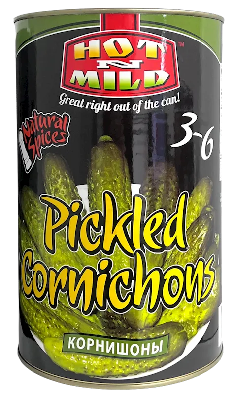D- CORNICHONS PICKLED 3/4250GR HOT&MILD N1755