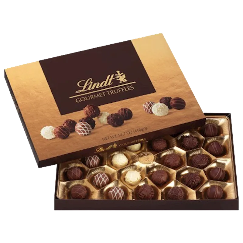 CANDIES BOXED TRUFFLES GOURMET ASSORTED CHOCOLATE 7/418GR LINDT N42948