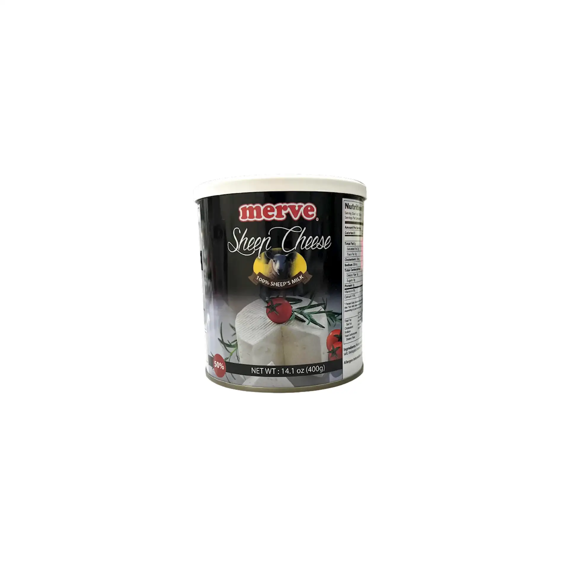 FETA SHEEP CHEESE IN BRINE 50% 6/400GR MERVE NETHERLAND N4266