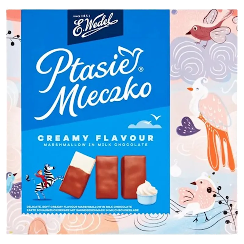 CANDIES BOXED PTASIE MLECZKO CREAM IN MILK CHOCOLATE 18/340GR E.WEDEL N2100046