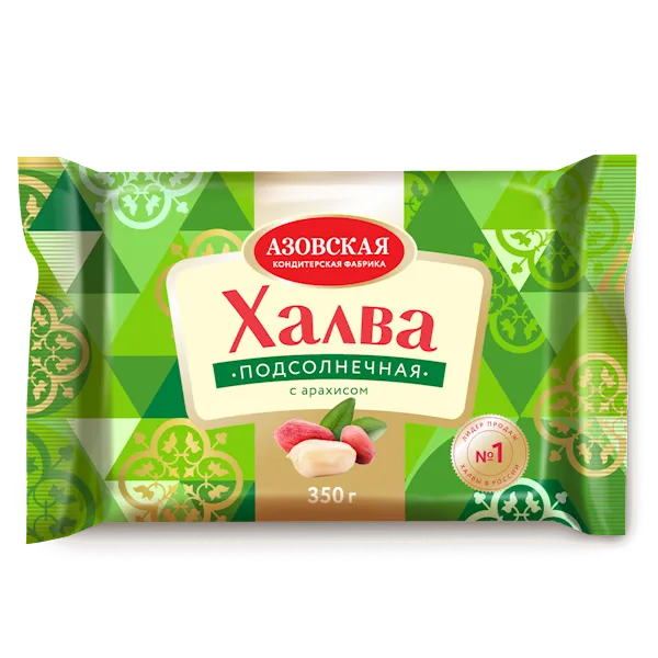 HALVA SUNFLOWER W/PEANUTS 16/350GR  AZOVSKAYA