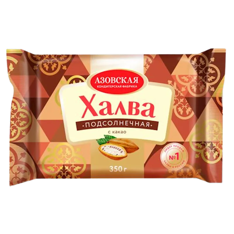 HALVA SUNFLOWER W/COCOA 16/350GR  AZOVSKAYA