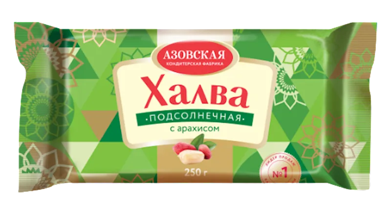 HALVA SUNFLOWER W/PEANUTS 18/250GR  AZOVSKAYA