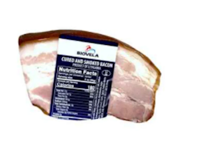 D- BACON CURED&SMOKED CHUNK 1/8LB BIOVELA  N213079
