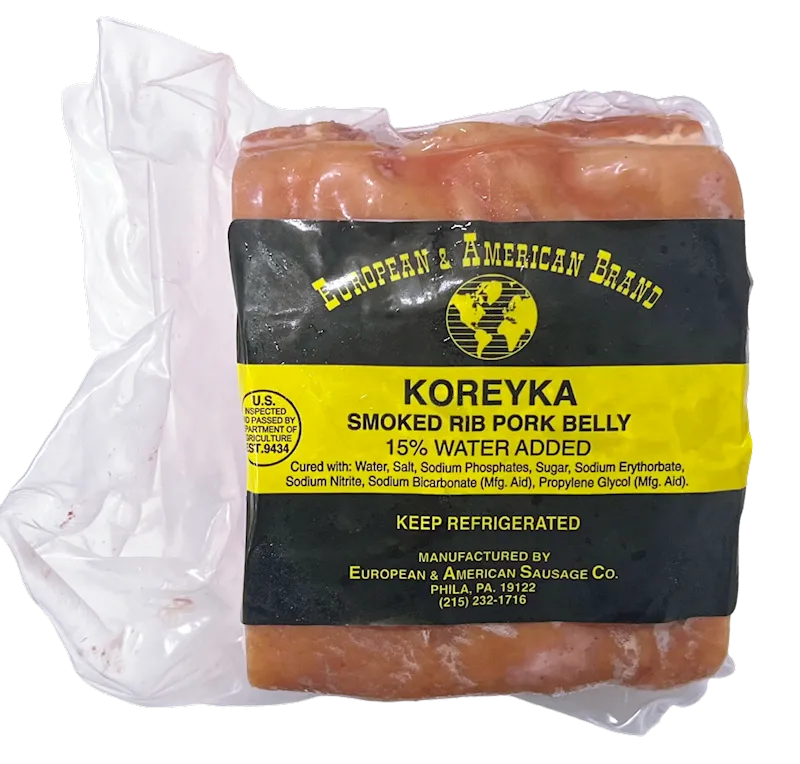 D- KOREYKA SMOKED W/RIBS CHUNK 50/1.3LB EUROPEAN AMERICAN BRAND