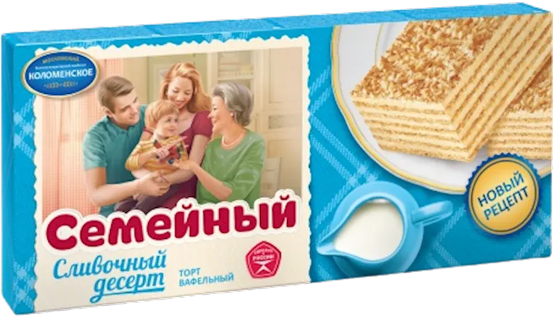 CAKE WAFFLE SEMEYNIY CREAMY DESSERT  20/230GR KOLOMENSKOE 534