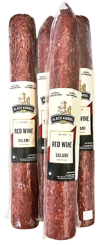 D- SALAMI DRY RED WINE BULK 6/1.9LB PILLERS BLACK KASSEL N101141
