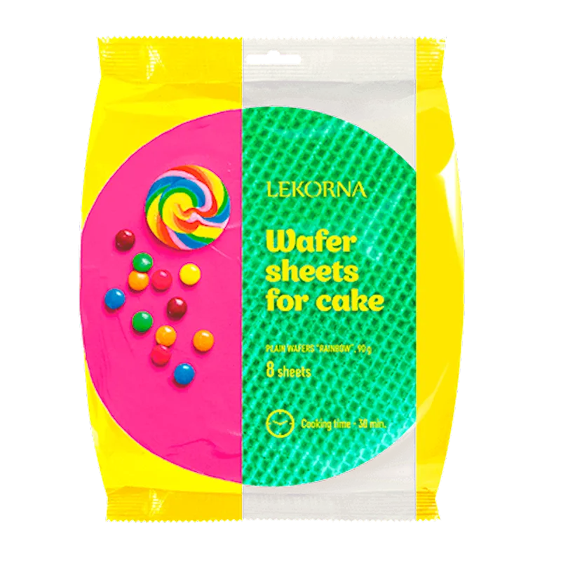 LAYERS RAINBOW PLAIN FOR CAKE WAFFLE 18/90GR LEKORNA N14640