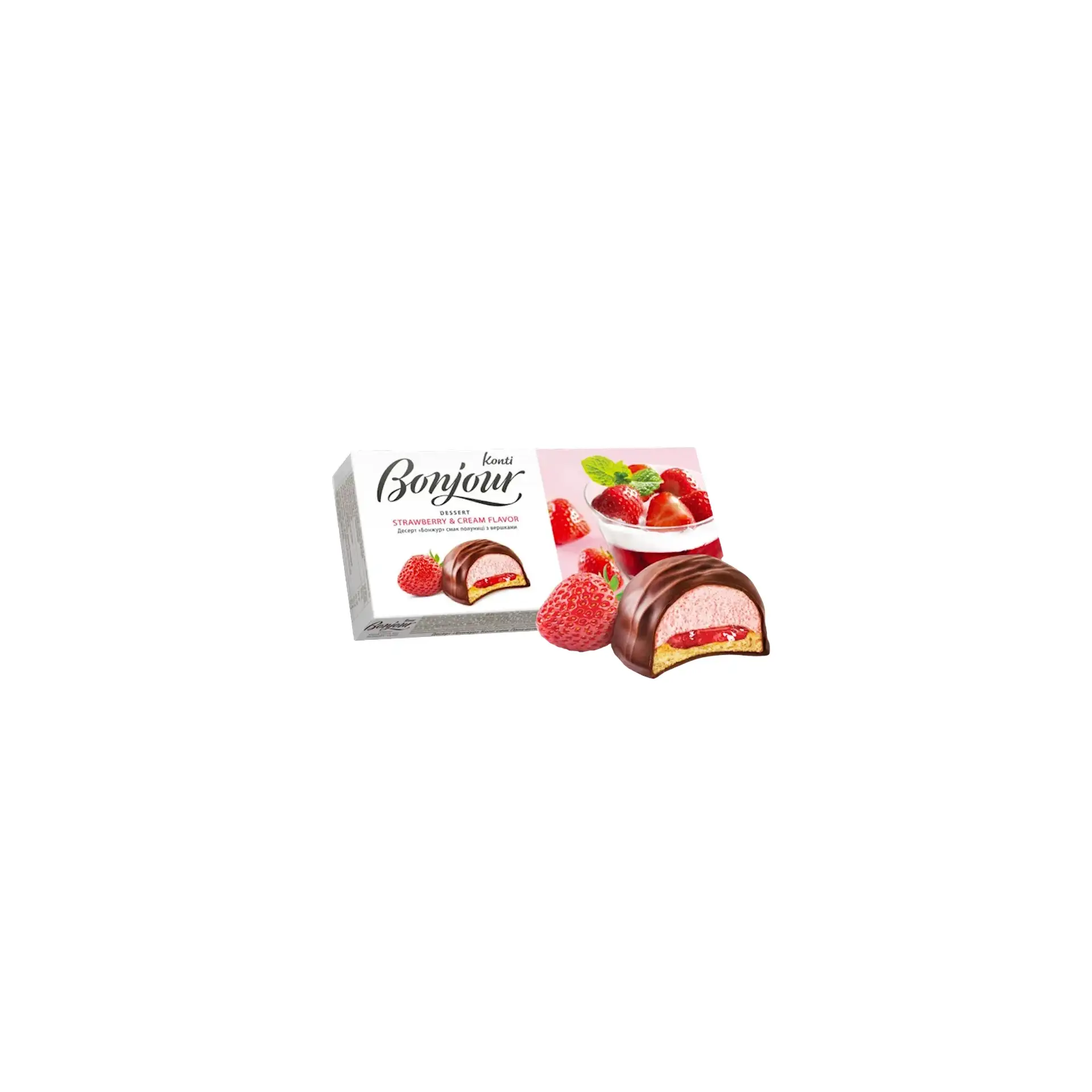 DESSERT COOKIES W/STRAWBERRY&CREAM FLAVOR 9/232GR BONJOUR UKRAINE N8250